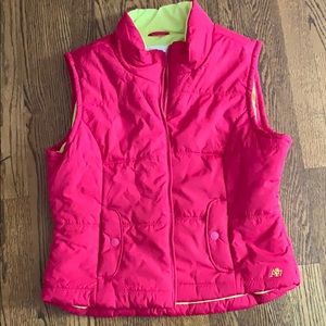 Aeropostale neon pink and yellow vest